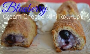 Blueberry Cream Cheese Mini Roll Ups